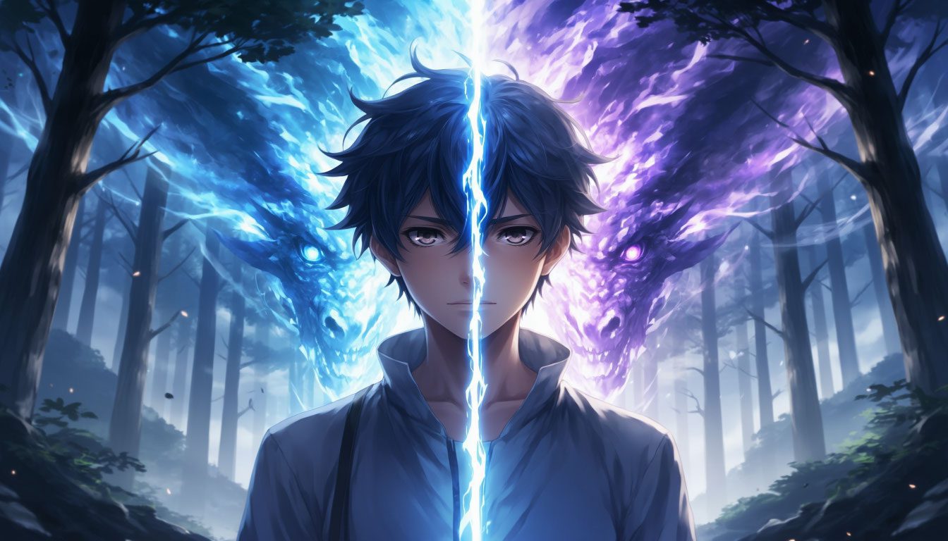 Артём стоит на границе света и тени, где встречаются реальность и художественный смысл