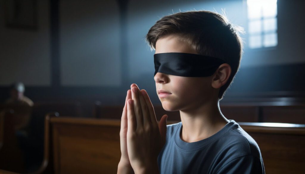 Мальчик молится