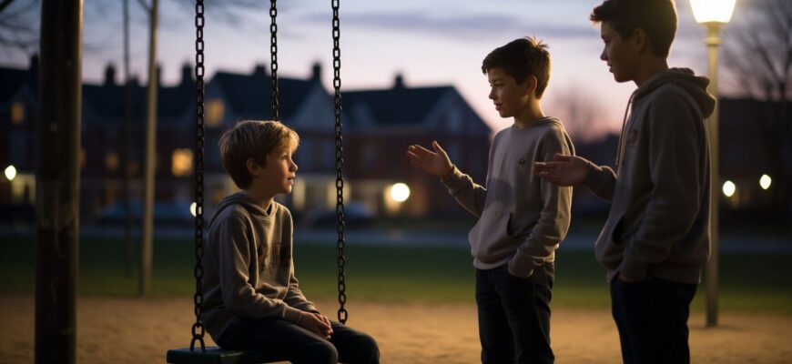 Мальчишки рассказывают друг другу истории