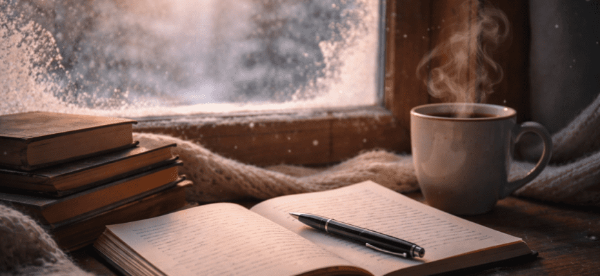 Пока мне пятнадцать 1 Письмо себе в пятнадцать лет — тетрадь и перьевая ручка у зимнего окна