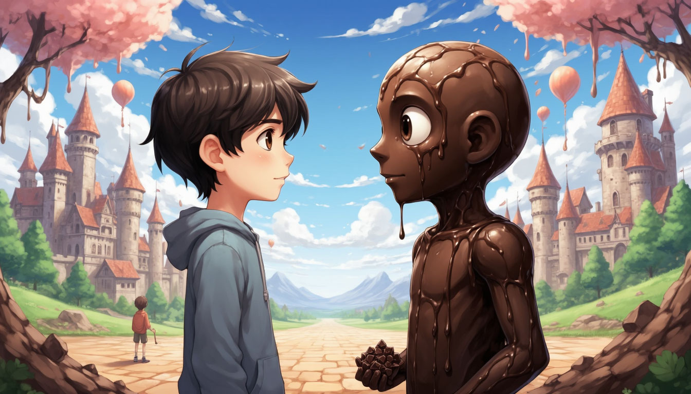 Иллюстрация к стихотворению «Шоколадная дружба»