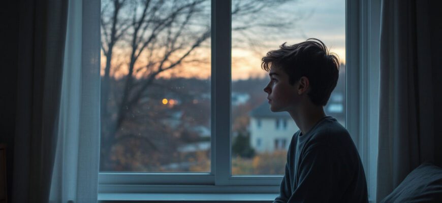 повесть о детской травме «Ветер в глазах», подросток у окна, ощущение тишины и доверия