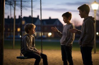 Мальчишки рассказывают друг другу истории