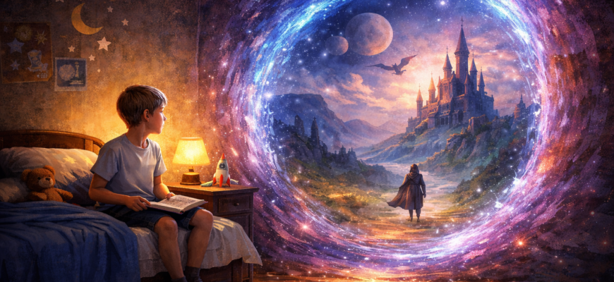 Между кроватью и порталом — иллюстрация к рассказу.